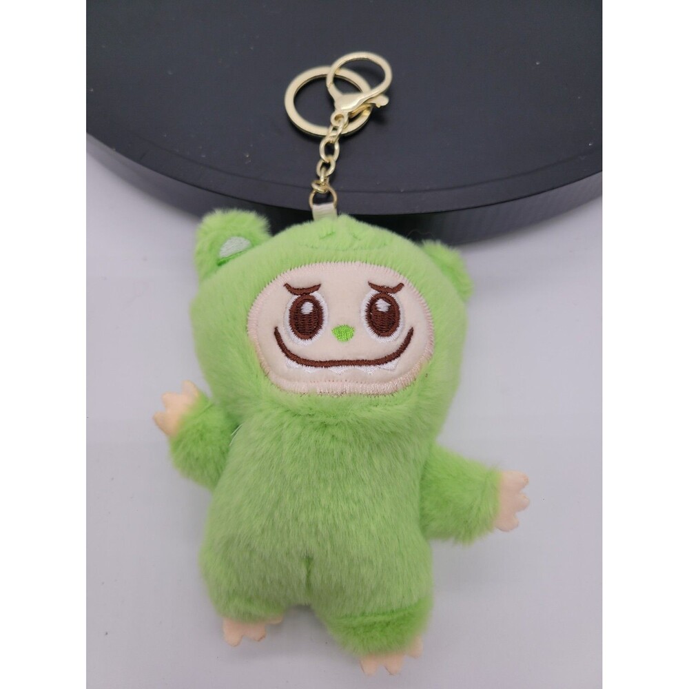 Mochi Monster Plush Keychain Kawaii Labubu Like Charm Collectible - Light Green